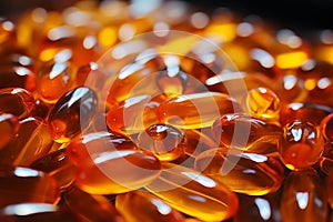 Fish oil omega-3 vitamin pills healthy vital capsules pharmaceutical medicine omega supplement oil nutriment nutrient