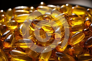 Fish oil omega-3 vitamin pills healthy vital capsules pharmaceutical medicine omega supplement oil nutriment nutrient