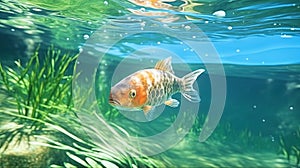 Fish that overcome water barriers in swimming to the place of spawning