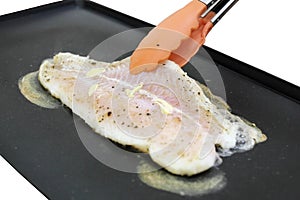 Fish pangasius steak cooking