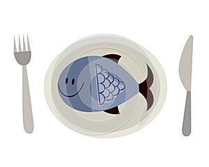 Fish on a plate