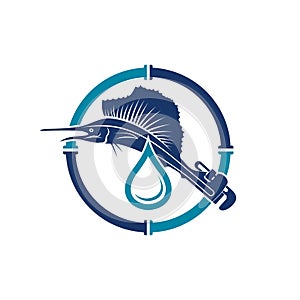 Fish and plumbing icon