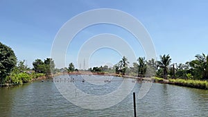 Fish pond in country Chachoengsao at Thailand