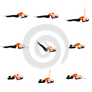 Fish pose variations with blocks