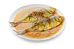 Fish in red curry fried favorite Thai food