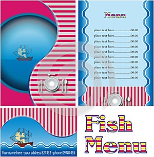 Fish restaurant menu