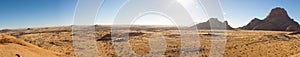 Looking Over Namib Desert with Spitzkoppe Mountain