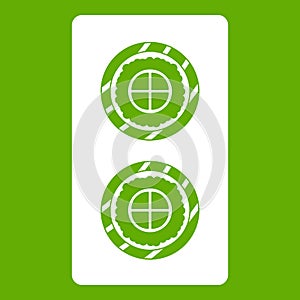 Fish roll icon green