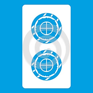 Fish roll icon white