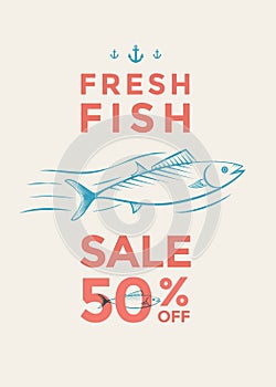 Fish sale poster