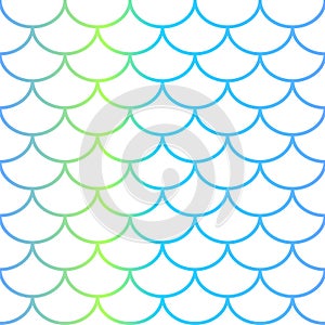 Fish scale seamless pattern on white background.