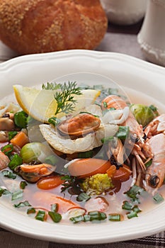 Fish and seafood soup