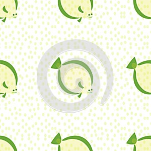 Fish seamless pattern. Vector color image background.