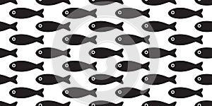 Fish Seamless pattern vector salmon scarf isolated tuna dolphin shark whale ocean sea cartoon repeat wallpaper tile background ill