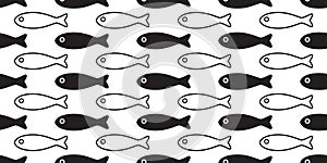 Fish Seamless pattern vector salmon scarf isolated tuna shark dolphin whale sea ocean cartoon repeat wallpaper tile background ill