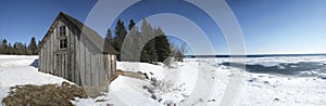 Fish Shack on the North Shore of Lake Superior, Panorama/Banner