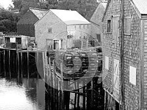 Fish sheds in the cove