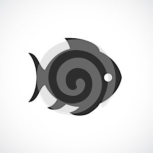 Fish silhouette vector icon