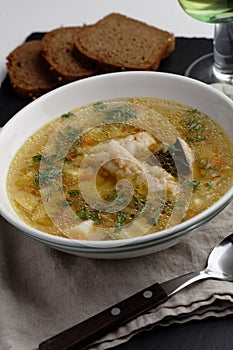 Fish soup with burbot