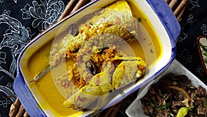 Fish soup with turmeric