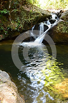 The fish spa. Ton Chongfa waterfall. Khao Lak - Lam Ru national park. Phang Nga province. Thailand