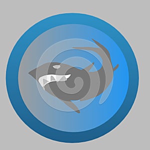 fish symbol in a circle for anglers at sea