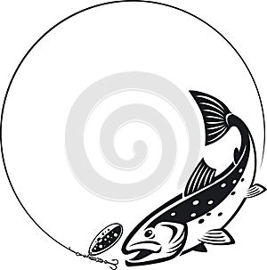 Fish taking fishing lure