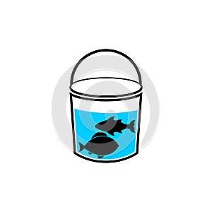 Fish tank icon isolated on white background