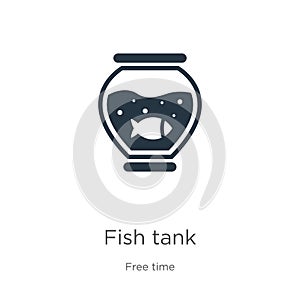 Fish tank icon vector. Trendy flat fish tank icon from free time collection isolated on white background. Vector illustration can