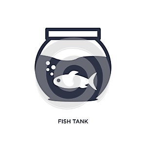 fish tank icon on white background. Simple element illustration from free time concept