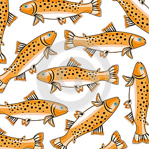 Fish trout pattern