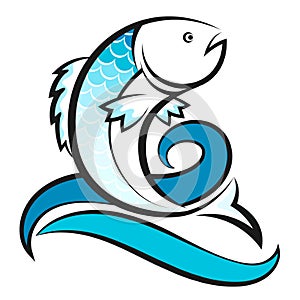 Fish and wave design