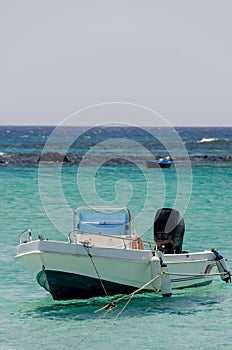 Fishboat in the lagoon