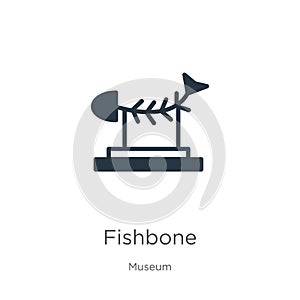 Fishbone icon vector. Trendy flat fishbone icon from museum collection isolated on white background. Vector illustration can be