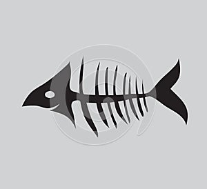 Fishbone vector illustration, web icon, sign