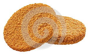 Fishcake burger isolated on white background