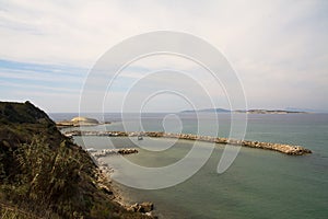 Fisher boats at the harbor Agios Stefanos
