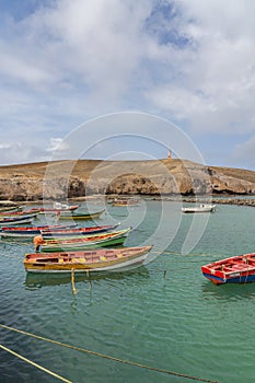 Fisher boats in Pedra Lume harbor in Sal Islands - Cape Verde - Cabo Verde