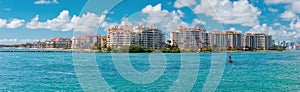 Fisher Island panorama view, South Beach, Miami Beach, Florida, USA