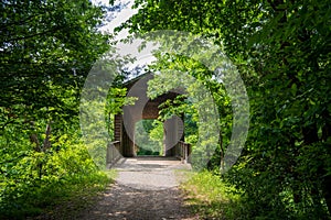 Fisher\'s Covered Bridge in Deerfield Nature Center, Isabella County, Michigan