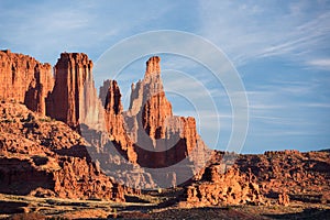 Fisher Towers Late Afternoon in the Desert North of Moab Utah. photo