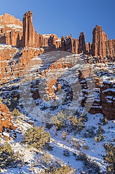 Fisher Towers Snowy Canyon photo