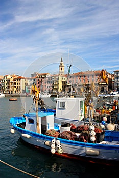 Fisherboats at Imperia, Italy