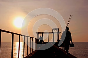 Fisheries subtidal and sunset