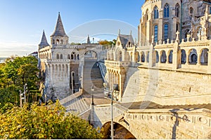 Fisherman Bastion at sunrise in Budapest, Hungary