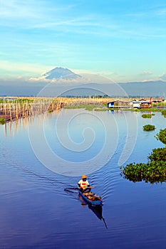 Fisherman at The Blue Lake