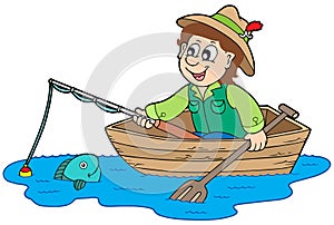 Fisherman in boat