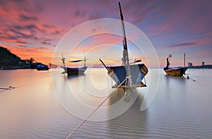 Fisherman Boat at Ban Phe bay Rayong