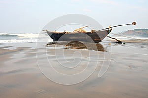 Fisherman boat at the beach