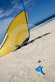 Fisherman boat on the beach